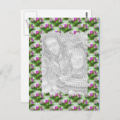  Violet Floral Foto Briefkaart (Voorkant / Achterkant)