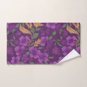 Violet Floral Kleurrijk Gepersonaliseerd Patroon Bad Handdoek (Handdoek)
