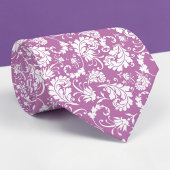 Violet Floral Pattern Custom Necktie Stropdas