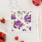 Violet Floral Pattern Servet (Insitu)