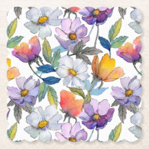 Violet Flower Coaster