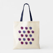 Violet Flower Pattern Canvas tas (Achterkant)