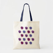 Violet Flower Pattern Canvas tas (Voorkant)