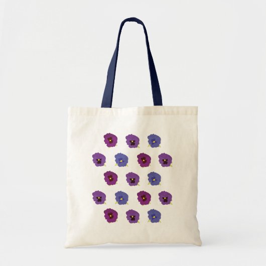 Violet Flower Pattern Canvas tas (Voorkant)