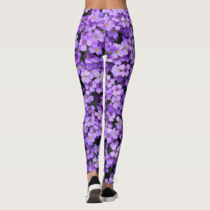 Violet Flowers 3 Leggings