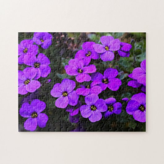 Violet Flowers Jigzaag Puzzle Spring Legpuzzel (Horizontaal)