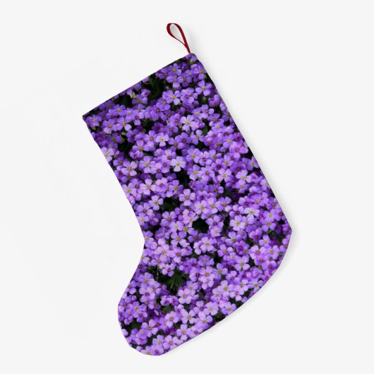 Violet Flowers Kleine Kerstsok (Achterkant (Hangend))