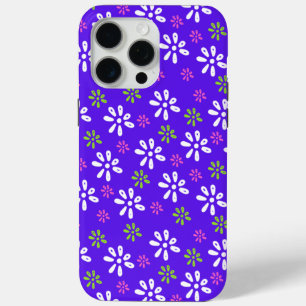 Violet Flowers Motif iPhone 15 Pro Max Coque