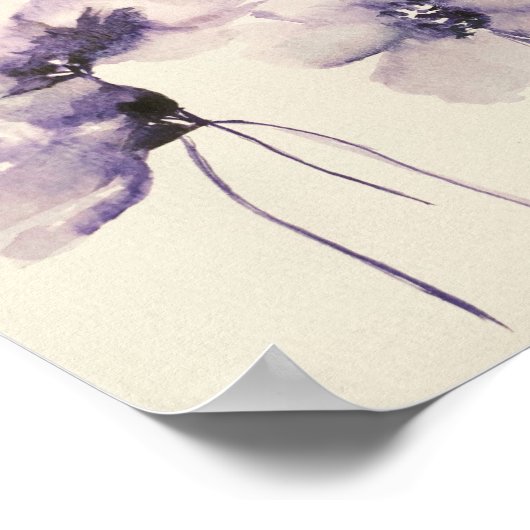 Violet Flowers Premium 8 x 10 Canvas Gloss-Poster Poster (Hoek)