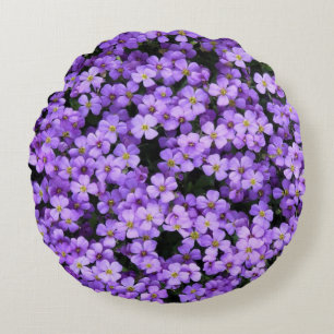 Violet Flowers Rond Kussen