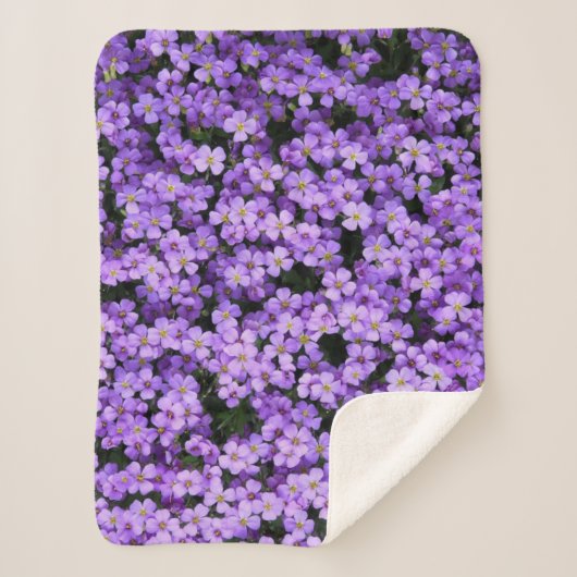 Violet Flowers Sherpa Deken (Voorkant)