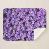 Violet Flowers Sherpa Deken (Voorkant (horizontaal))