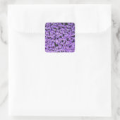 Violet Flowers Vierkante Sticker (Tas)