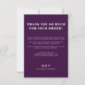 Violet foncé, tu as un grand goût merci (Dos)