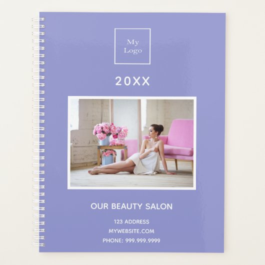 Violet foto business logo schoonheidssalon planner (Voorkant)