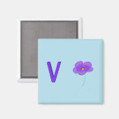Violet Fridge Magnet Magneet (Voorkant / Achterkant)