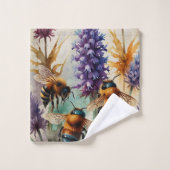 Violet Garden Buzz | Peinture aquarelle (Gant de toilette)