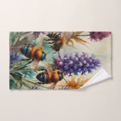 Violet Garden Buzz | Peinture aquarelle (Serviette à main)