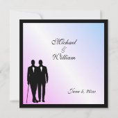 Violet Gay Faire-part de mariage (Dos)