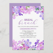 Violet Geranium Bruids Brunch Douche Kaart (Voorkant / Achterkant)