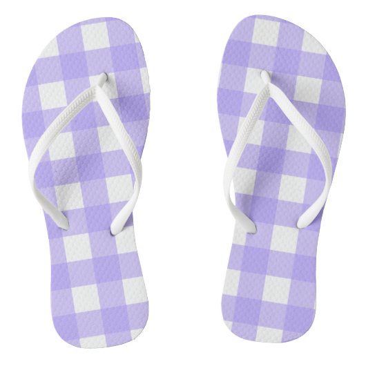 Violet Gingham Teenslippers (Voetbed)