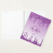 Violet gouttes violet monogramme 2026 (Devant avec enveloppe)