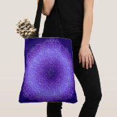 Violet gradiënt mandala draagtas (Dichtbij)