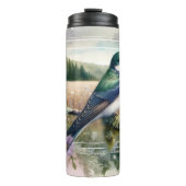 Violet-Green Swallow Bird Forest Prairie Tumbler Thermosbeker (Voorkant)