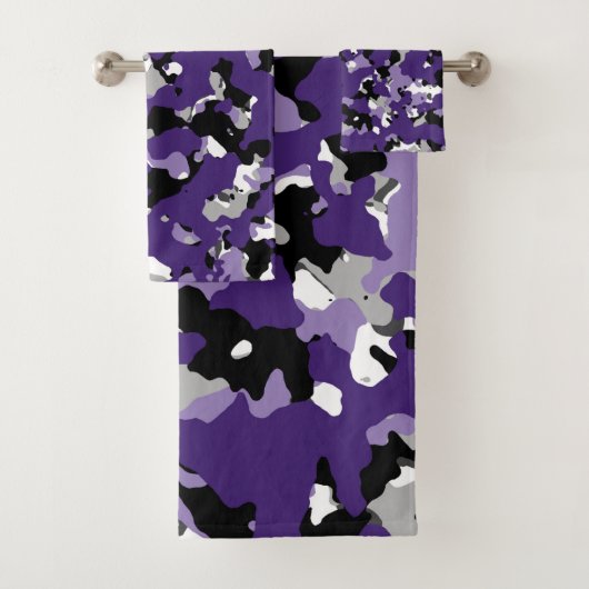 Violet Gris Noir Blanc Imprimé Camouflage Camo (En situation)