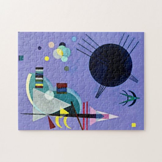 Violet-groene, kleurrijke abstracte illustraties legpuzzel (Horizontaal)