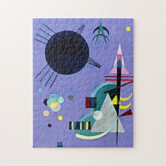 Violet-groene, kleurrijke abstracte illustraties legpuzzel (Verticaal)