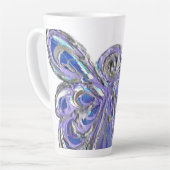 Violet Guardian Angel Art Custom Latte Mug Cup (Angle gauche)