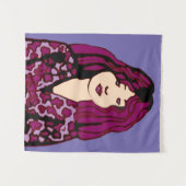 Violet haring Lass Tapestry Wandkleed (Voorkant (horizontaal))