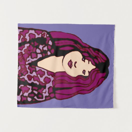 Violet haring Lass Tapestry Wandkleed (Voorkant (horizontaal))