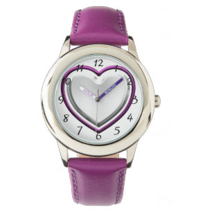 Violet hart horloge