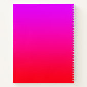 Violet Heet Roze en Rood Ombre Notitieboek (Achterkant)