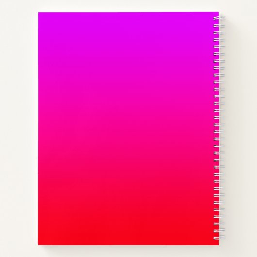Violet Heet Roze en Rood Ombre Notitieboek (Achterkant)