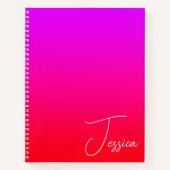 Violet Heet Roze en Rood Ombre Notitieboek (Voorkant)