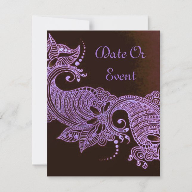 Violet Henna Mehndi Bloemen (Voorkant)