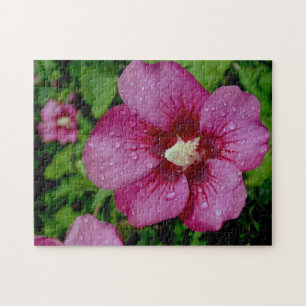 Violet Hibiscus Creative Flower Jigzaag Puzzle Legpuzzel