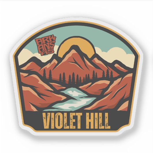 Violet Hill, Arkansas Sticker (Voorkant)