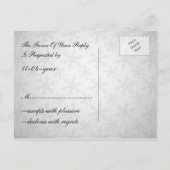 violet hiver Mariage carte rsvp (Dos)