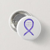 Violet Hodgkins Lymphoma Awareness Ribbon Button (Voorkant /achterkant)