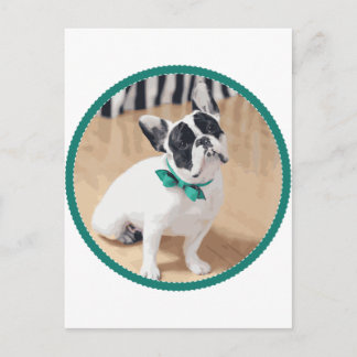 Violet houdt van je! Franse Bulldog Art voor reddi Briefkaart