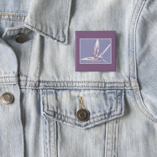 Violet Hummingbird Button (In situ)
