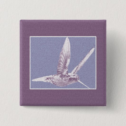Violet Hummingbird Button (Voorkant)