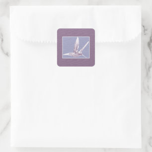 Violet Hummingbird Vierkante Sticker