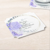Violet Hydrangea Floral Bouquet Luncheon Kartonnen Onderzetters (Gekanteld)