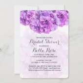 Violet hydrangea nuptiale douche invitation hydran (Devant)