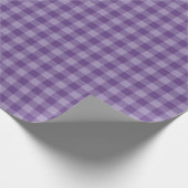 Violet ingecheckte achtergrond cadeaupapier (Hoek)